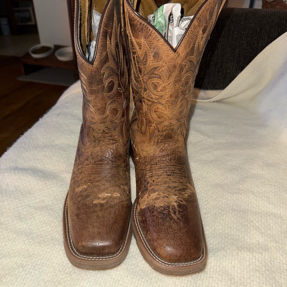 LAREDO MEN'S RUSTIC RANCHER STOCKMAN BOOTS - Picture 11 of 16